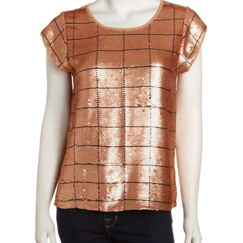 Joie Sequin Windowpane Shirt